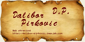 Dalibor Pirković vizit kartica